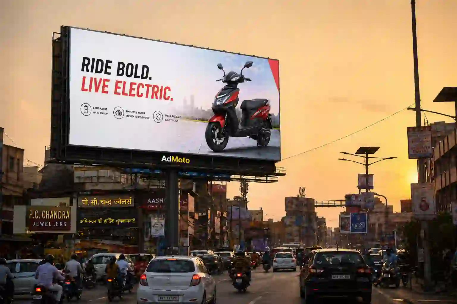 Premium Digital Billboard Night City
